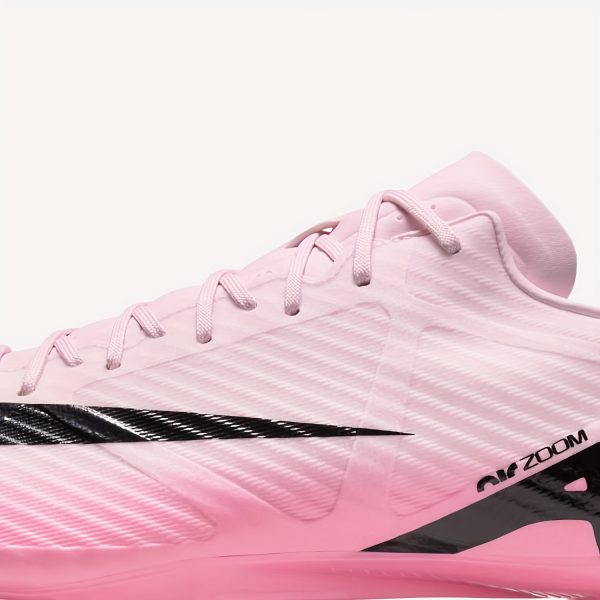 Chaussures de Football Hommes Basses Nike Mercurial Vapor 15 Academy - Coussinets Zoom Air, Durables pour Pelouse Synthétique MG, Conception Respirante à Lacets, Semelle Antidérapante en Caoutchouc, Entraînement et Match Toutes Saisons (Rose/Noir), Accessoires de Football