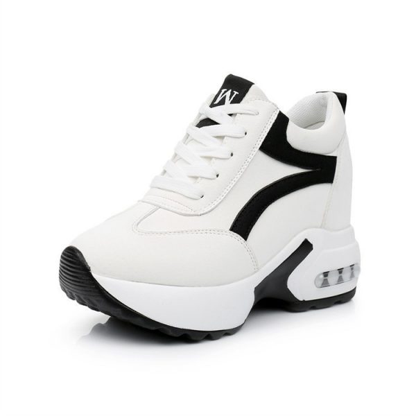 Chaussures de sport compensées à semelle intérieure rehaussante pour femmes