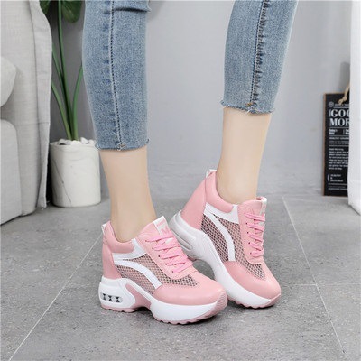Chaussures de sport compensées à semelle intérieure rehaussante pour femmes