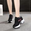 Chaussures de sport compensées à semelle intérieure rehaussante pour femmes