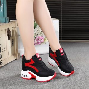 Chaussures de sport compensées à semelle intérieure rehaussante pour femmes
